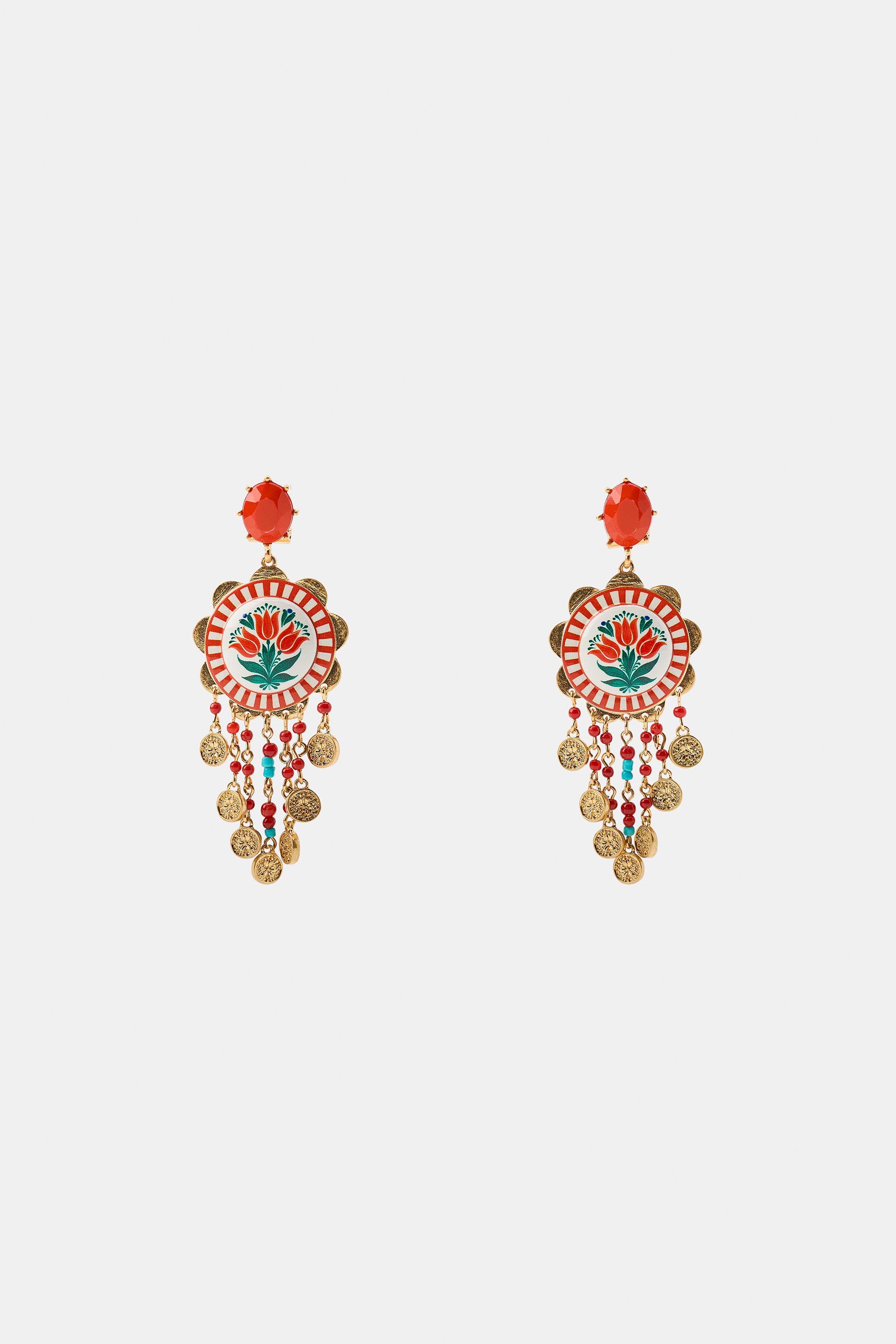 BOUCLES D'OREILLES PIERRE À FLEURS